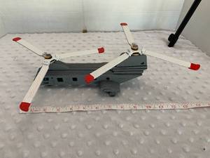 lot 3 image: Wooden CH-46 Military Helicopter- Assembled by Local Veteran through Help Heal Veterans
