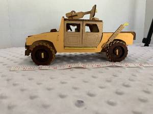 lot 6 image: Wood Military Humvee - Assembled by Local Veteran through Help Heal Veterans