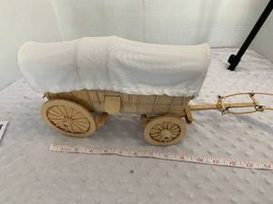 lot 23 image: Wooden Conestoga Wagon - Assembled by Local Veteran through Help Heal Veterans