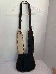 lot 40 image: Leather Over Shoulder Pouch  Purse - Assembled by Local Veteran through Help Heal Veterans