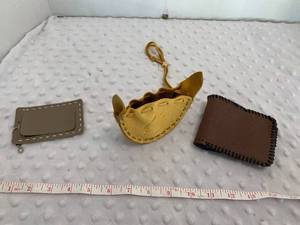 lot 46 image: Leather Wallet, Coin Purse and Luggage Tag - Assembled by Local Veteran through Help Heal Veterans