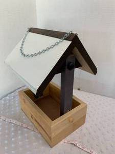 lot 60 image: Wooden Birdfeeder - Assembled by Local Veteran through Help Heal Veterans