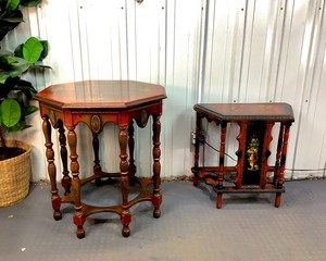 lot A-2 image: Antique Oriental Table Pair