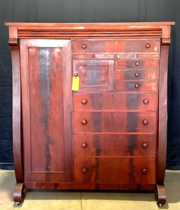 lot A-0 image: Antique Gentlemans Closet - NICE - OVER 5 FEET TALL