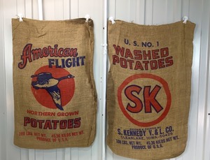 5X Vintage Potato Sacks