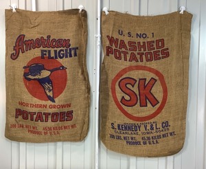 lot I-124 image: 5X Vintage Potato Sacks