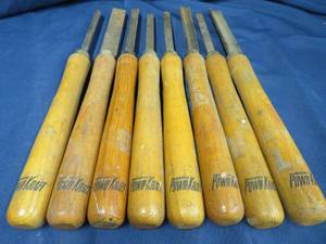 VINTAGE WARDS POWR KRAFT WOOD TURNING TOOLS
