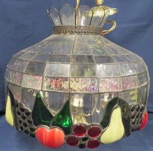 HUGE, STUNNING, STAINED GLASS HANGING LIGHT