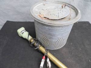 VINTAGE BAIT SAVER,  METAL BAIT BUCKET