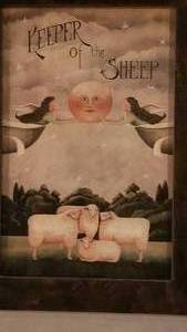 Folk Art Print Keeper of the Sheep