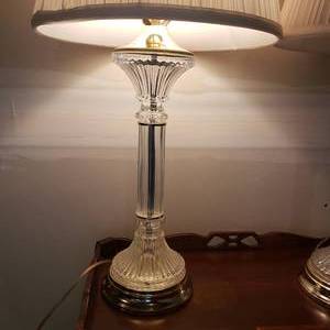 Elegant Crystal Column Table Lamps