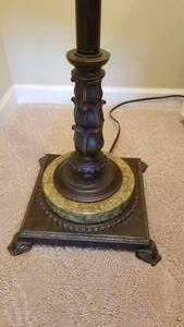 Romantic Swing Arm Floor Lamp with Beaded Fringe Shade