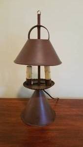 Tin Double Candlestick Table Lamp