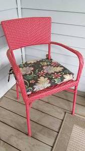 Raspberry Red Outdoor Patio Arm Chair