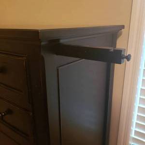 Beautiful Matte Black Tall Boy Dresser