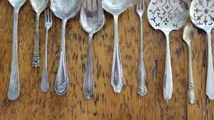 Collection of Vintage Serving Spoons and Accessories