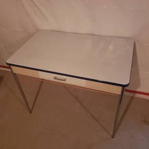 Vintage 50s Enameled Kitchen Desk