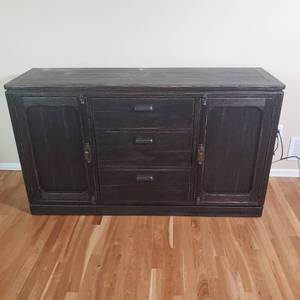 Black Farmhouse Buffet Server Chest