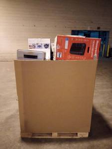 Customer returns small appliances and microwaves.