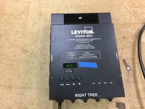 lot 143 image: Leviton D4DMX-MDB 4 Channel Programmed Dimmer Pack