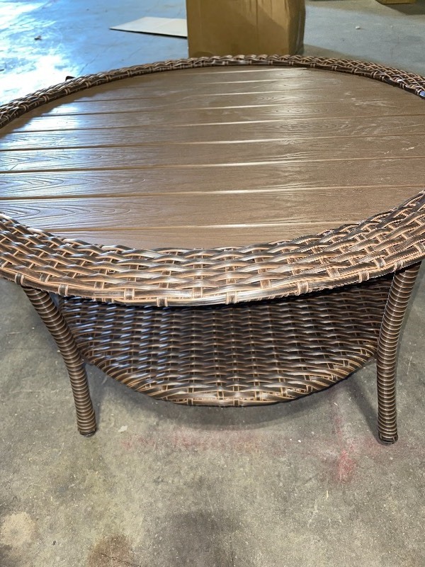 Hampton bay cambridge wicker on sale outdoor side table