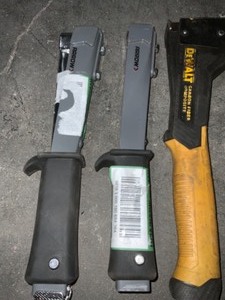 lot 14 image: Assorted Dewalt & Arrow Hammer Tackers. Various Conditions. See Pictures