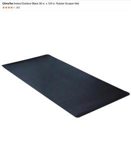 lot 42 image: Assorted IndoorOutdoor Black Rubber Scraper Mats. See Pictures