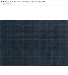 lot 43 image: TRAFFICMASTER Black 48 in. x 72 in. Recycled Rubber Commercial Door Mats. Various Conditions. See Pictures