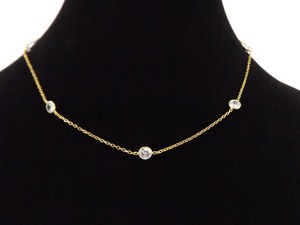 .925 Sterling Silver Cubic Zirconia Vermeil Necklace