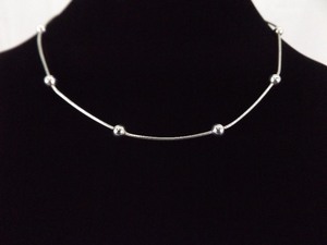 .925 Sterling Silver Ball Necklace