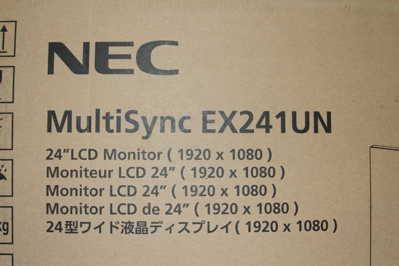 lot 45 image: New NEC MultiSync EX241UN Widescreen 24 Full HD Desktop Computer Monitor with 4-Sided Ultra Narrow Bezel - NO STAND