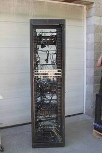 lot 12 image: Large Middle Atlantic MRK-4426 Equipment Rack w Heavy Duty Casters & Miscellaneous Pro Audio and Video Items