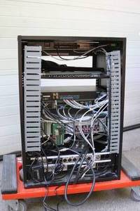 lot 38 image: Middle Atlantic Equipment Cabinet Rack Frame with Various Pro Audio & Video Items  Accessories