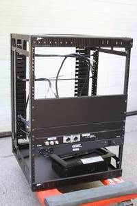 lot 40 image: Middle Atlantic Equipment Cabinet Rack Frame with Various Pro Audio & Video Items  Accessories