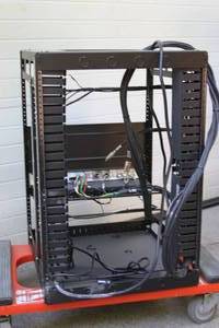 lot 44 image: Middle Atlantic Equipment Cabinet Rack Frame with Various Pro Audio & Video Items  Accessories