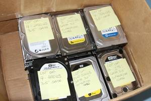 lot 15 image: Large Lot of Miscellaneous Computer Hard Drives & Drive Duplicator - Seagate Western Digital & More