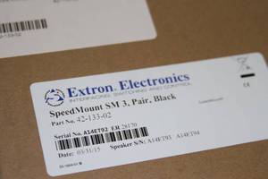 lot 62 image: New - PAIR - Extron SpeedMount SM3 SpeedMount Surface Mount Full Range Pro Audio Speakers w Concealed Mounts