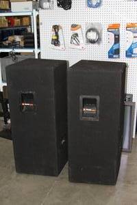 lot 59 image: PAIR of JBL SF-25 Sound Factor SoundFactor Dual 15 2-Way Loudspeakers  Speakers