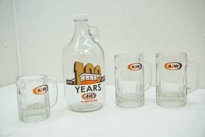 A&W mugs and jug