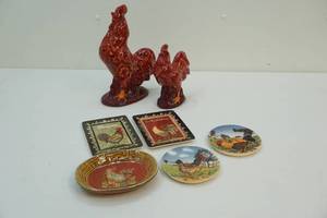 Rooster dcor and dishware