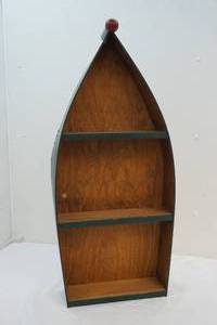 Canoe wall shelf