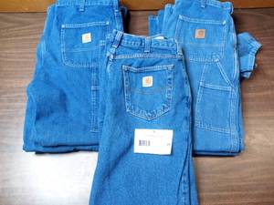 lot 29 image: 5 Pairs 32x32 Carhartt Jeans-4 Pairs of Carpenter Jeans, 1 Pair of Relaxed Fit Jeans