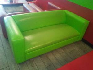 lot 19 image: Lime Green Sofa