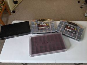 lot 503 image: Lot of (3) Accessory Storage Boxes and (1) Ring Storage Box
