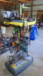 lot 2 image: Tool Cart on Wheels w a Large Lot of Tools see pictures
