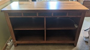 lot 374 image: Beautiful Wood Entertainment Center