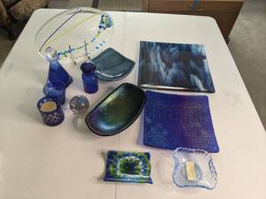lot 406 image: Glassware Lot including Cobalt and Depression Era