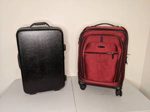 lot 570 image: Lot of (2) Samsonite Rolling Luggage Soft and Hard Sided