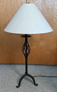 lot 359 image: Black Wrought Iron Table Lamp