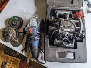lot 156 image: Angle Grinder and Router with Extras